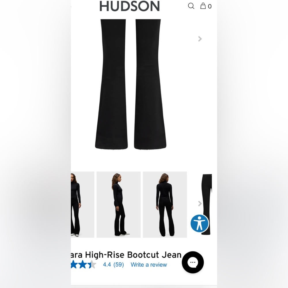 Hudson Jeans Black Boot Cut Women size 26 only worn once